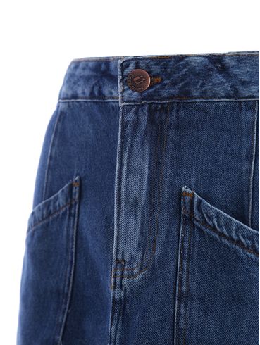 Saia Curta Jeans Úber Feminina AZUL
