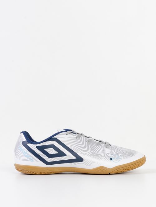 Chuteira de Futsal Umbro Orbit Masculino BRANCO/PRATA/MARINHO