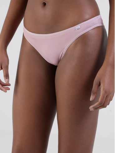 Kit com 03 Calcinhas DelRio Feminina BRANCO/BEGE/ROSA