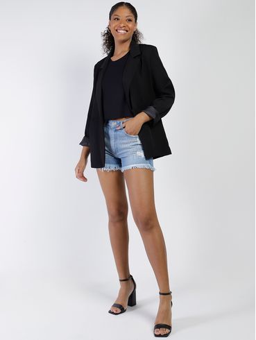 Short Jeans Autentique Feminino Azul