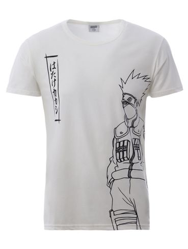 Camiseta Manga Curta Naruto Masculina OFF WHITE