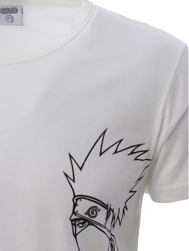 Camiseta Manga Curta Naruto Masculina OFF WHITE