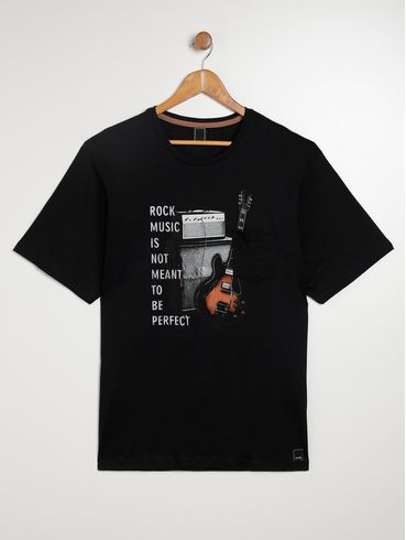 Camiseta Manga Curta Plus Size Masculina PRETO