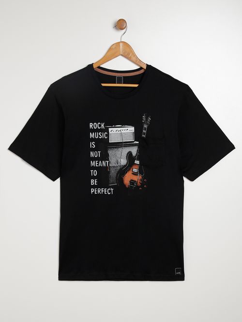 Camiseta Manga Curta Plus Size Masculina PRETO