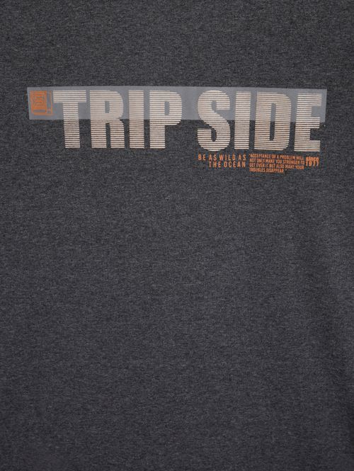 Camiseta Manga Curta Plus Size Masculina MESCLA ESCURO