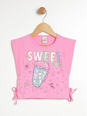 Blusa Regata Infantil Para Menina - ROSA
