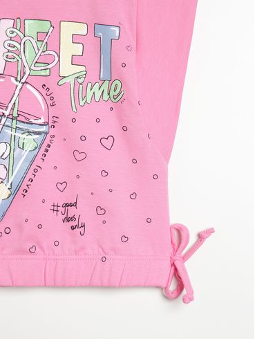 Blusa Regata Infantil Para Menina - ROSA