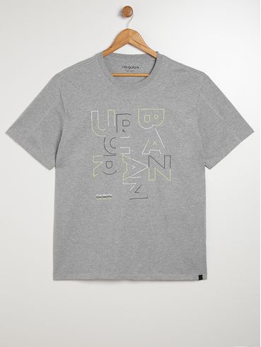 Camiseta Manga Curta Plus Size Masculina CINZA