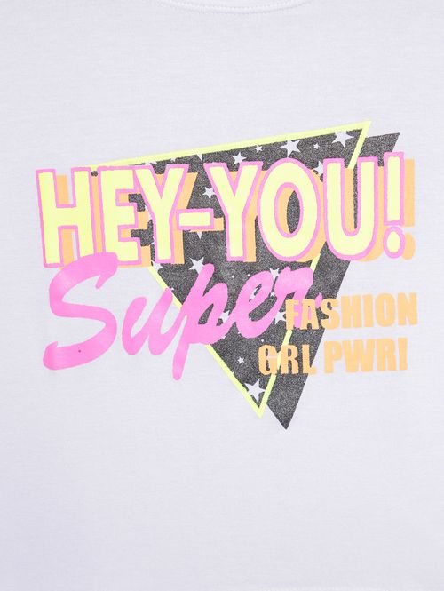 Blusa Manga Curta Juvenil Para Menina - BRANCO