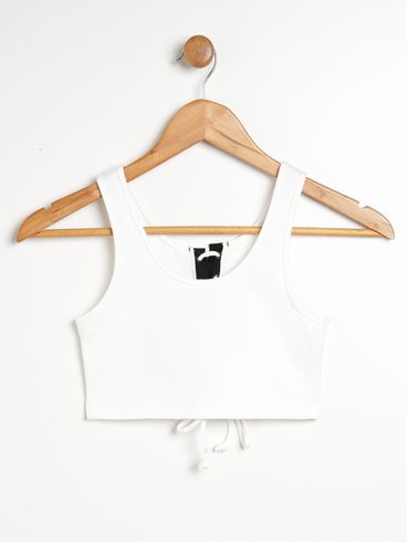 Blusa Regata Juvenil Para Menina - OFF WHITE