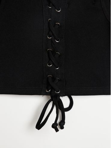 Blusa Regata Juvenil Para Menina - PRETO