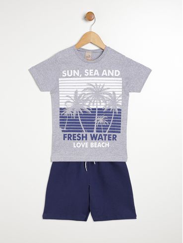 Conjunto Infantil Para Menino - MESCLA/MARINHO