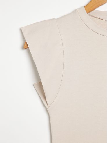 Blusa Muscle Juvenil Para Menina - BEGE