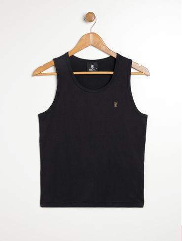 Camiseta Regata Juvenil Para Menina - PRETO