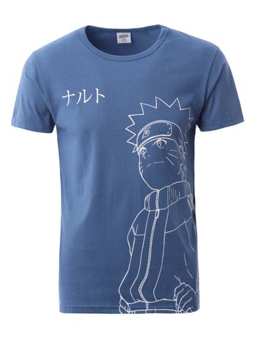 Camiseta Manga Curta Naruto Masculina AZUL