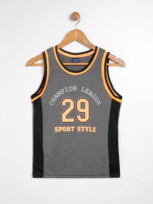 Camiseta Regata Juvenil Para Menino - PRETO