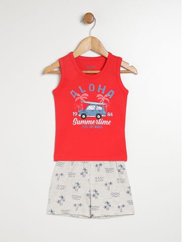 Conjunto Infantil Para Bebê- VERMELHO