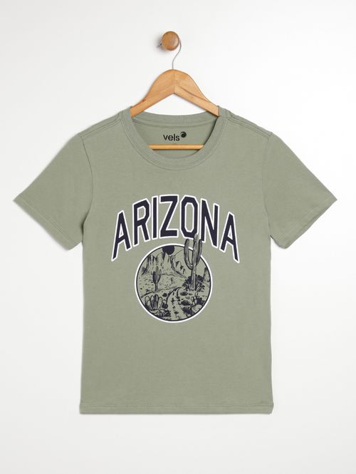 Camiseta Manga Curta Vels Juvenil Para Menino - VERDE