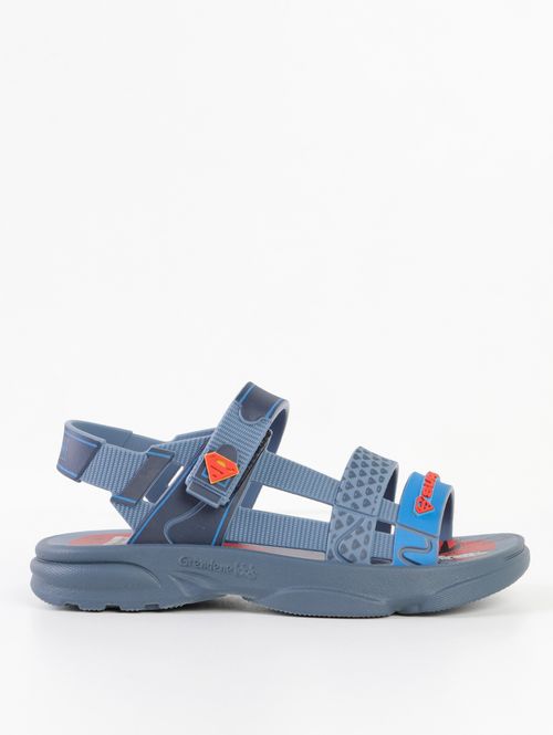 Sandália Liga da Justiça Juvenil Para Menino - AZUL/VERMELHO