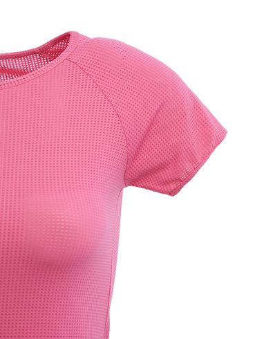 Blusa Dry Fit Manga Curta Feminina Rosa