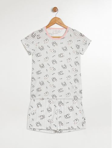 Pijama Juvenil Para Menina - AZUL CLARO
