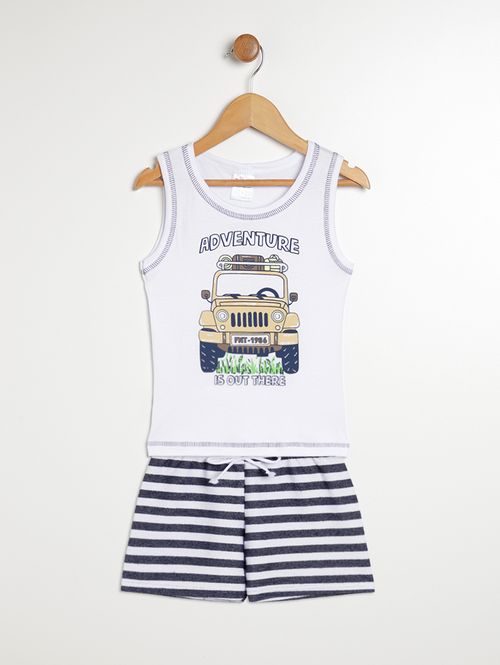 Conjunto Infantil Para Menino - BRANCO/MARINHO