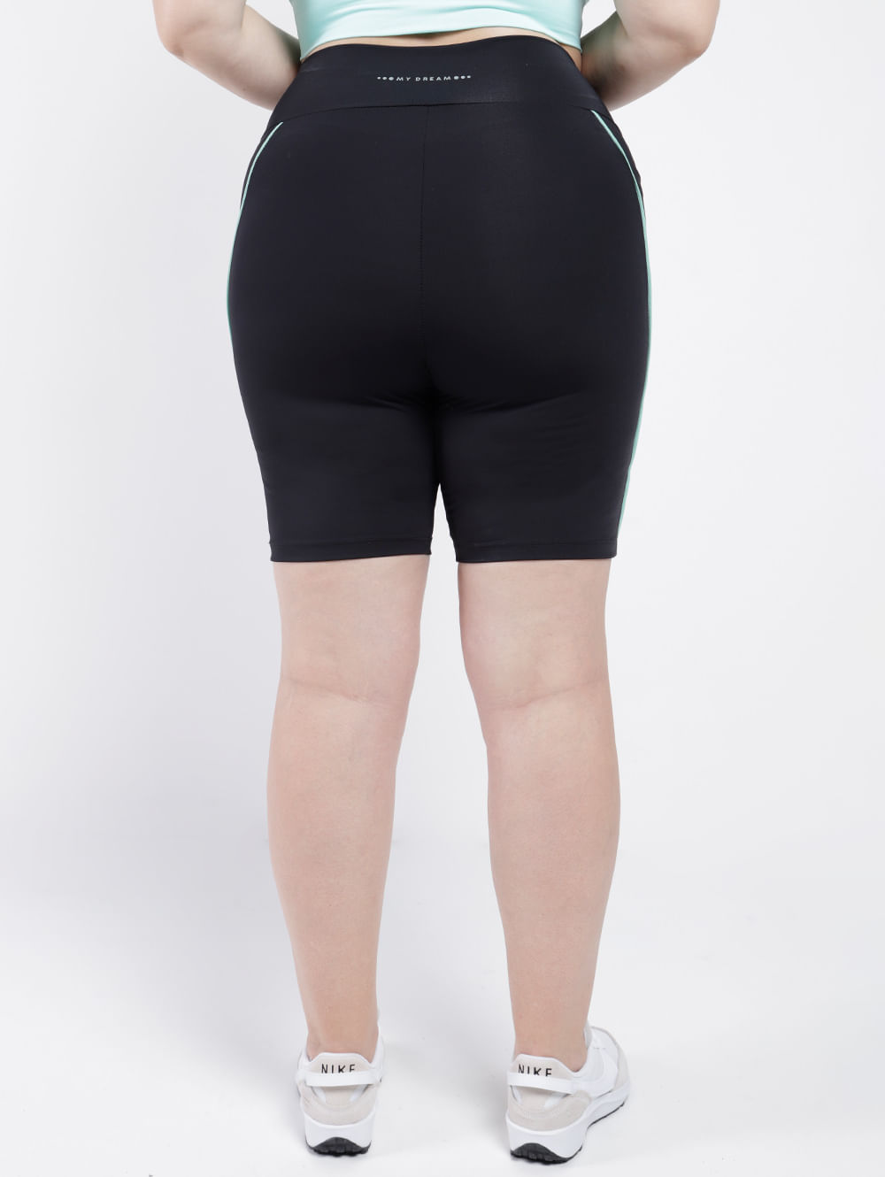 Bermuda Plus Size Feminina Preto - Lojas Pompéia