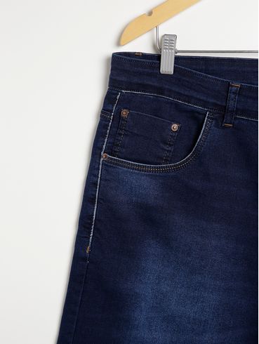 Bermuda Jeans Plus Size Masculina AZUL