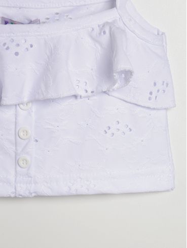 Conjunto Curto Kid+ Infantil Para Menina - BRANCO