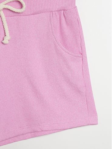 Conjunto Curto Juvenil Para Menina - ROSA