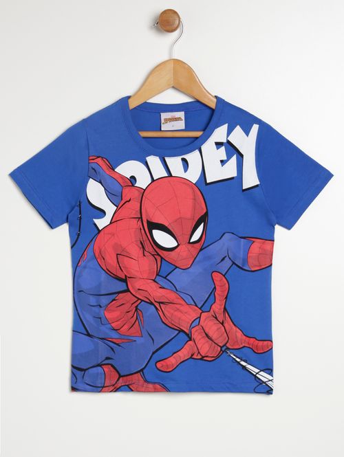 Camiseta Homem Aranha Infantil Para Menino - AZUL