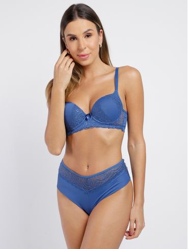 Conjunto Lingerie Feminino AZUL