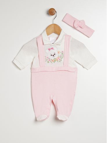 Saída de Maternidade Infantil Para Bebê- ROSA CLARO/ROSA