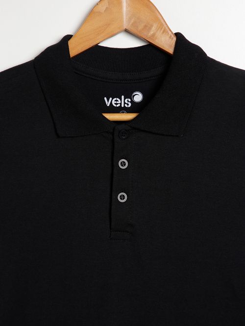Polo Vels Juvenil Para Menino - PRETO