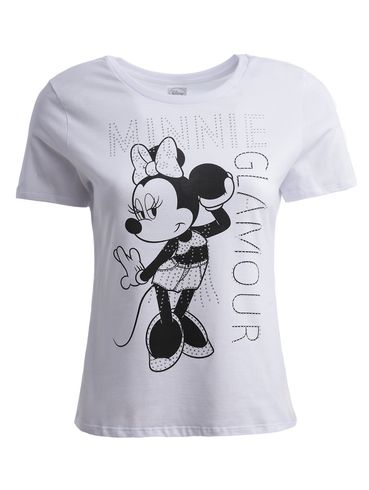 Blusa Manga Curta Disney Feminina BRANCO