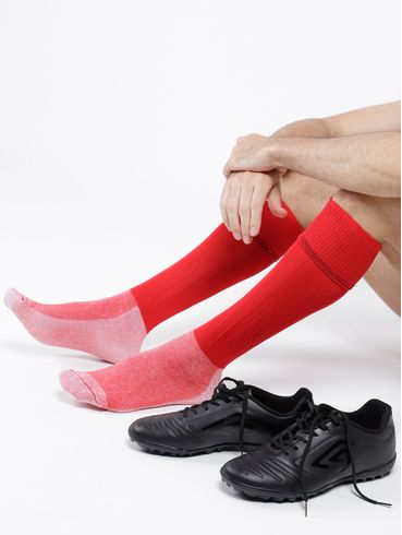 Meia de Futebol Topper Masculina Vermelho/Branco