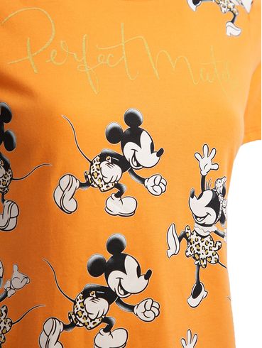 Blusa Manga Curta Cativa Disney Feminina LARANJA