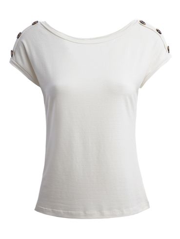 Blusa Manga Curta Feminina OFF WHITE