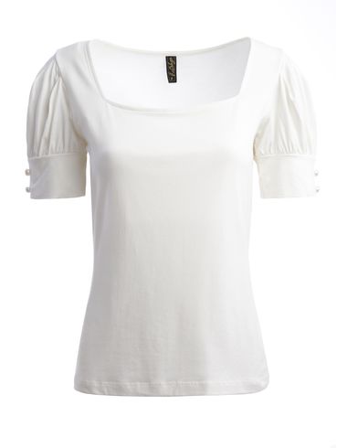 Blusa Manga Curta Feminina OFF WHITE