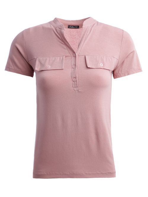 Blusa Manga Curta Feminina ROSE