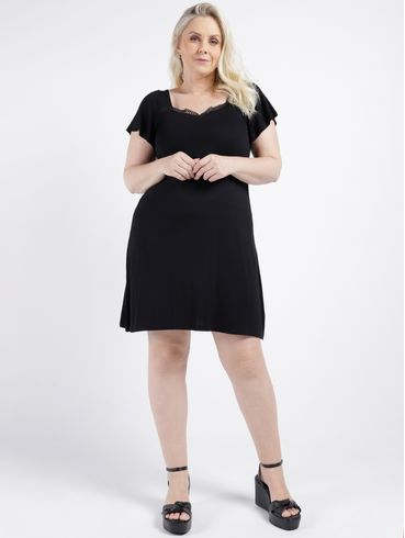 Vestido Plus Size Feminino PRETO