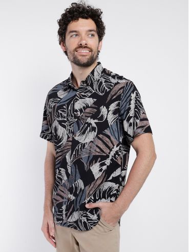Camisa Manga Curta Masculina PRETO