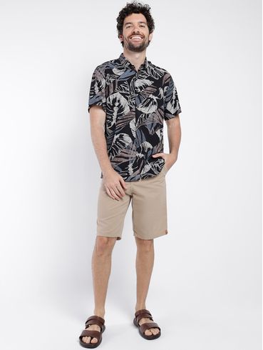 Camisa Manga Curta Masculina PRETO