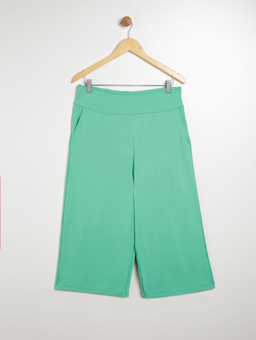 Calça Pantacourt Plus Size Feminina VERDE