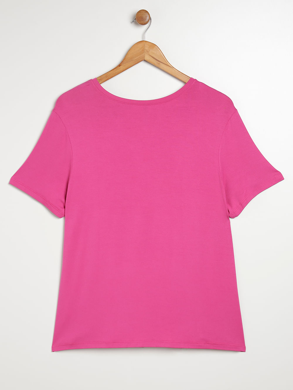 Blusa Manga Curta Habana Plus Size Feminina Pink - Lojas Pompéia