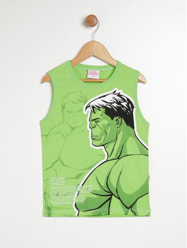 Camiseta Regata Avengers Infantil Para Menino - VERDE
