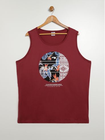 Camiseta Regata Plus Size Masculina BORDO