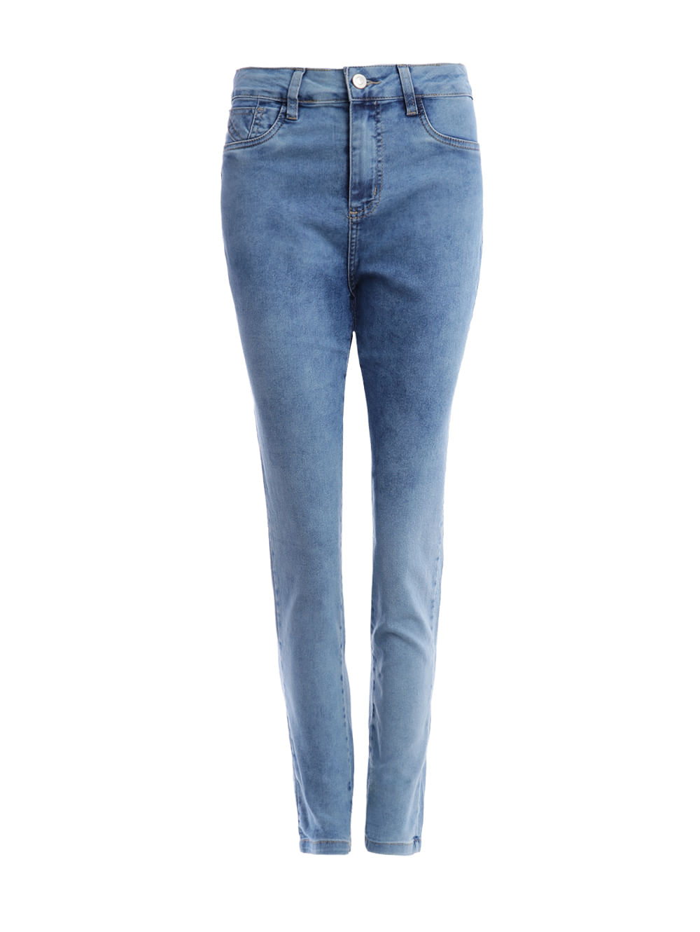 calça skinny jeans lipo push up cintura super alta sawary azul