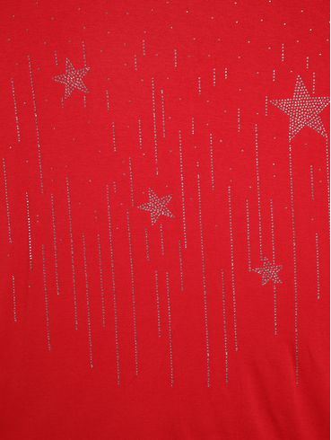 Blusa Manga Curta Plus Size Feminina VERMELHO