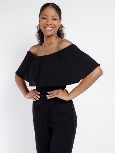 Macacão Ciganinha Feminino PRETO